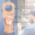 10PCS 2AWG - 3/8''Stud Heavy Duty Copper Terminals, Battery Cable Crimp Lugs, Battery Cable Ends, Bare Copper Eyelets
