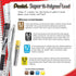 Pentel Super Hi-Polymer Lead Refill, 0.7mm Medium, 2H, 144 Pieces of Lead (50-2H), Gray
