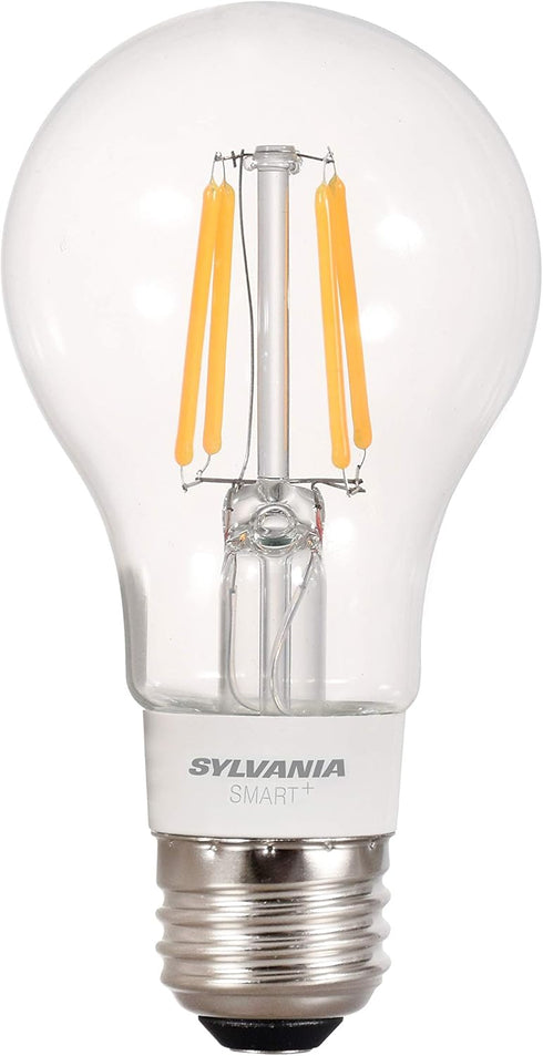 SYLVANIA SMART+ Bluetooth Clear Filament Soft White A19 LED Bulb, Compatible with Alexa, Apple HomeKit and Google Assistant, 1 pack by LEDVANCE