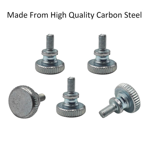 STFRBTH 5PCS M3 6mm x Thumb Screws, Flat Knurled Head Threaded Fasteners for Monitor Mount, TV Wall Bracket