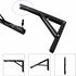 Toirxarn 8" Heavy Duty Black Folding Shelf Brackets, Steel Collapsible Bracket for Wall Mounted Desk, Pack of 2