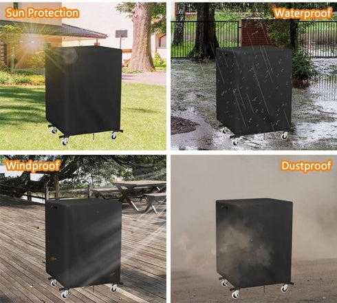CNANRNANC 210D 72x46x102cm Waterproof Oxford AV Cart Cover Fits Multi-Functional for MEDIA Carts And Presentation