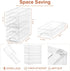 Organizer Storage Plastic Drawer for Desk, 2 Pcs 4x8 2 Drawer Desktop Office Supplies, Clear Desk Accessories