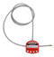 Adjustable Cable Lockout with Vinyl Coated, 1/4" Diameter, 6' Length