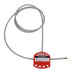 Adjustable Cable Lockout with Vinyl Coated, 1/4" Diameter, 6' Length