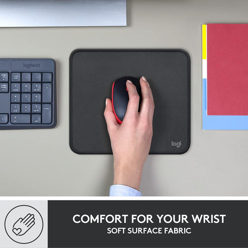 Logitech Mouse Pad - Studio Series, Anti-Slip Rubber Base, Easy Gliding, Graphite