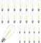 25 Pack ST40 LED Replacement Light Bulbs, Vintage Waterproof Shatterproof Dimmable E17 LED Bulbs, Warm White 2700K