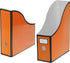 Simple Houseware 6-Pack Magazine File Holder Box - Foldable Cardboard Organizer with Label Slot, Multicolor
