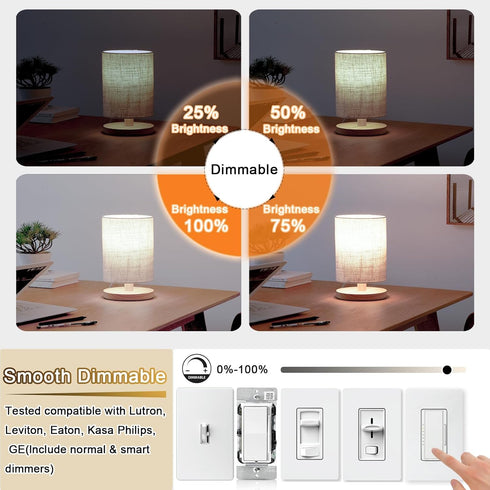 3.2 Inch E26 Bulb 60 4000K Bulbs Dimmable, 120V 600LM T10/T9 Bulbs Certified-4 Pack LED Watt Equivalent, Neutral White