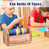 Wood Craft Masking Tape Dispenser for Kids, Multi Roll Tape Holder and Cutter for Gift Wrapping