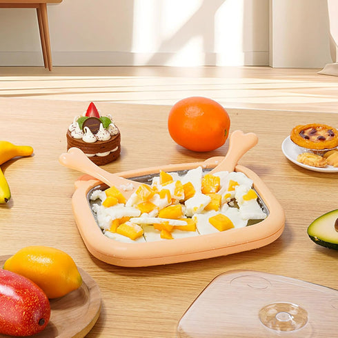 NIHUIFA Easy Homemade Ice Steel Cold Plate Freeze Dessert Maker For Freeze Yogurt Rolled Equipment Gifting