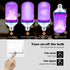 Upgraded Purple LED Flame Light Bulbs 2Pack, Flickering Light Bulbs with Gravity Sensing, E26 Base Flame Bulb