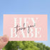 RXBC2011 Package Pack 100 Hey Babe Thank you Card Thanks for your support Cards Insert for online business of pink