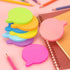 SIMONA Bubble Shape Sticky Notes, 8 Color Bright Colorful Sticky Pad, 75 Sheets/Pad Self-Sticky Note Pads