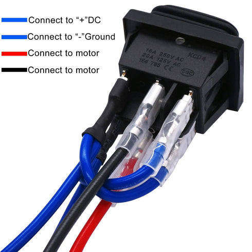 TWTADE Momentary Polarity Reverse Switch - Waterproof DC 12V 10A Control Motor for Hoist, Crane, 6 Pin Rocker Toggle