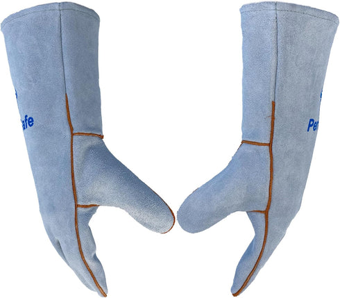 Welding Gloves 16 Inches - Heat Fire Resistant Leather Mitts for Tig/Mig/Stick and BBQ