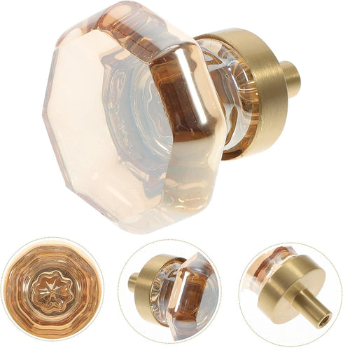 Set, Crystal Drawer Knob and Glass Cabinet Handle Decorative Furniture Pulls for Dresser, Bedside Cabinet, and Kitchen