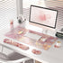 QiyI Set, 4-in-1 Leather Desk Mat Large Mouse Pad with Wrist Rest, Non-Slip Desk Pad + Keyboard Wrist Rest + Mouse