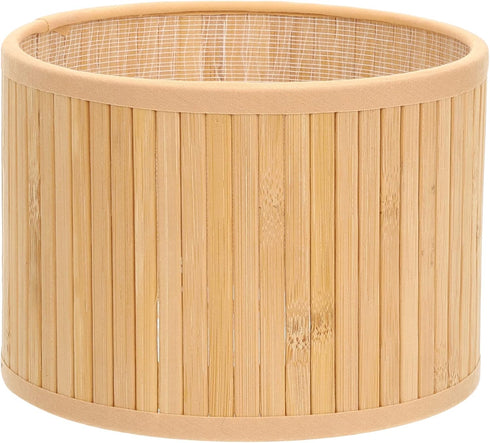 Zerodeko Small Bamboo Lampshade Retro Style Compatible Light Cover for Desk Wall
