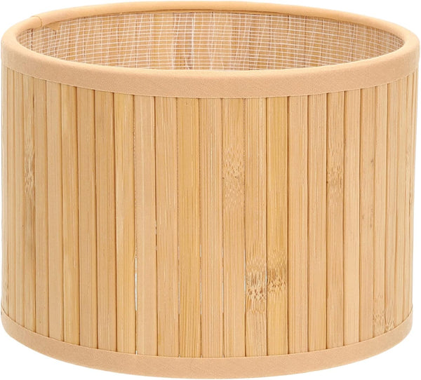 Zerodeko Small Bamboo Lampshade Retro Style Compatible Light Cover for Desk Wall