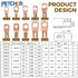 160PCS Copper Wire Terminal Connectors, 80Pcs Battery Cable Lugs and 80Pcs Heat Shrink Tube, AWG 2-12