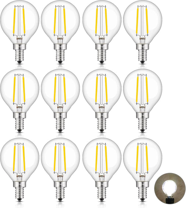 CRLight G16.5 LED Chandelier Bulbs, 2W = 25W Eqv 250LM, 4000K Neutral