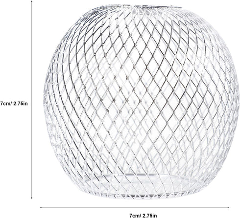 Set 2 2.75 2.75 3.93 Inch Cabilock Metal Lamp Shade of Open Design Silver Lampshades for Table and Floor Lamps Easy