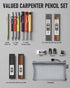 Nicpro 16 Pack Mechanical Carpenter Pencil Set with 42 Refill & Carbide Scribe Tool for Heavy Duty Woodworking
