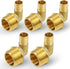 SUPPLY GIANT QYNM3410-5 PEX Barb X MIP 90 Degree Elbow Pipe Fitting, 3/4'' x 1, Brass, Pack of 5