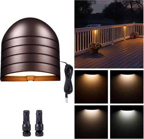 Low Voltage Deck Light - 12V LED Step Light Outdoor, 2700K/3000K/3500K/4000K/5000K Adjustable,