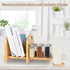 WHXE MNHEE Bamboo Tabletop Bookshelf - Expandable Desktop Bookcase - No Tools Required to Assemble This Desk Bookshelf