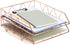 Paper Junkie 2 Pack Metal Rose Gold Desk Organizer, Letter, File, and Document Holder (10 x 12 in)