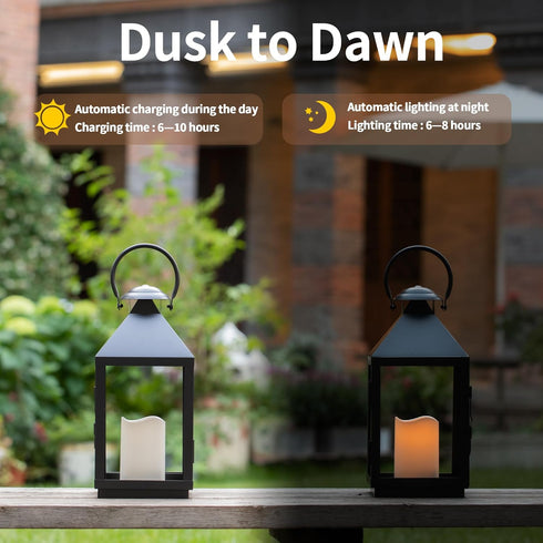 Solar Candles Outdoor Waterproof, 3" x 4.5" Ivory White Flameless Candles, Dusk to Dawn Light Sensor, LED Rechargeable Pillar Solar Candles for Outdoor Lanterns, Patio Decor by TFROSIM