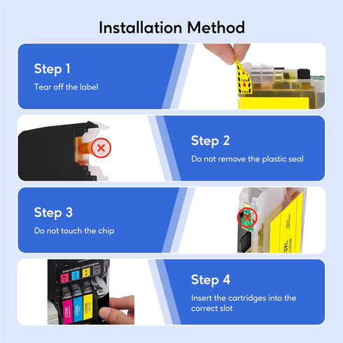 LC103xl Ink Cartridges Combo Pack for Brother LC103 LC101 High Yield, Compatible with MFC-J870DW MFC-J6920DW