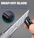 6 Pack Utility Knife Retractable with 30 Degree Snap Off Blade, Extra 20 Sharp Blades for Heavy Duty