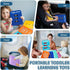 Lerdots Learning to Dress Busy Boards, Shoe Tying Practice for Kids, Basic Life Skills Toys Learn to Button, Buckle