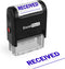 ExcelMark A-1539 Self-Inking Rubber Stamp - Received with Signature Line, Blue