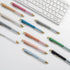 Linbsunne 12 pcs Black Medium Point 1mm Ballpoint Pens - Retractable Work Pen with Super Soft Grip for Men Women (Gold)