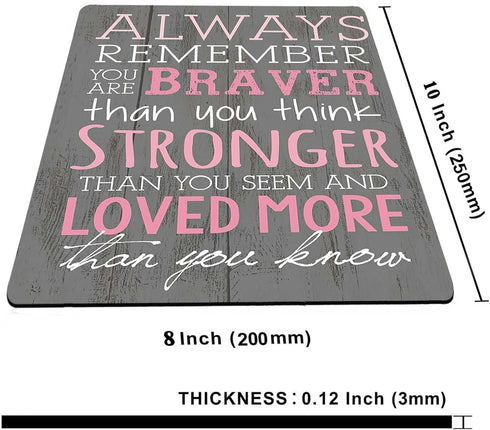 Pink Inspirational Quote Mouse Pad,Non-Slip Rubber Base Gaming Mouse Pad for Laptop,Waterproof Mouse Pads for Desk Wireless Mouse Office by Apottwal