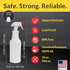 Pinnacle Mercantile 32 oz Plastic Spray Bottles, Leak Proof Technology, Empty Pack of 3, Made in USA