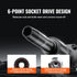 1/2" Set, 9 Set 29-38mm, 6 Set VEVOR Drive Impact Socket Piece Deep Socket Metric Point Cr-Mo Spindle Axle Nut Impact