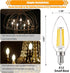 16 Pack Bulbs 40W 4000K B11 4W Bulbs 90 450LM, E12 Non-Dimmable LED Candelabra Equivalent, Cool White, LED Light