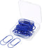 MECCANIXITY 30 Pcs Wide Paper Clip Coated Large Clips, 2 Inch Blue Bookmarks for Organizing Office Home