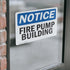 (2 Pack) Fire Pump Building OSHA Notice Sign, 14 Inch X 10 Inch Vinyl Decal, Weather Resistant for Workplace