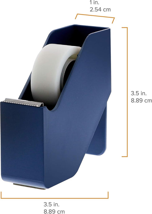 Bostitch Office Konnect Tape Dispenser with Premium Single-sided Tape, Sticks to Desk, Blue (KT-TAPE-BLUE)