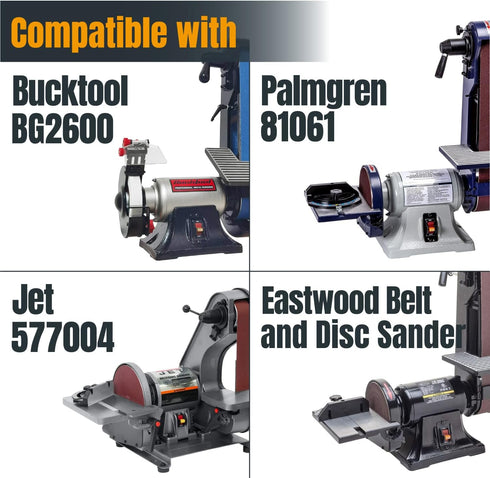 POWERTEC 2 x 42 Inch Zirconia Sanding Belts, 100 Grit, 6PK for Belt Sander, Woodworking, Metal Grinding
