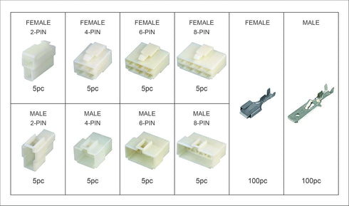 Swordfish 70300-240pc Terminal & Wire Harness Insulation Plug Connector Assortment by SWORDFISH