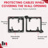 BestMounts - 1 Pack Low Voltage Mounting Brackets 2 Gang for Drywall Outlet Cable Pass Through Wall Plates