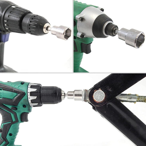 Utoolmart 1/4" Quick-Change Hex Shank Nut Setter Driver Drill Bit, 150mm Length, Metric No-magnetic, 1 Pcs