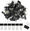 Metal Small Binder Clips, 50 Pack 3/4 Inch Paper Clamps for Office Supplies, Mini Black Clips